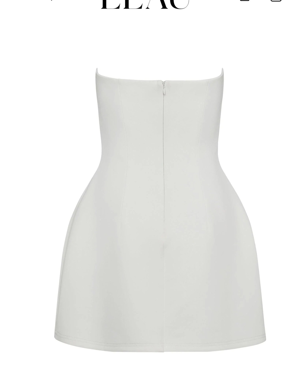 Strapless White Mini Dress with Sculpted A-Line Silhouette